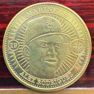 Brass Alex Rodriguez 1998 Mariners Commemorative Coin Pinnacle Mint